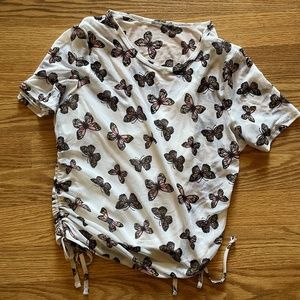 Hollister Butterfly mesh with white tank Size M